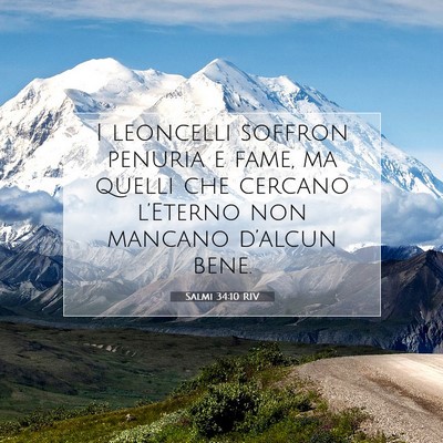 Salmi 34:10 RIV Immagine del Versetto della Bibbia