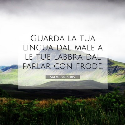 Salmi 34:13 RIV Immagine del Versetto della Bibbia
