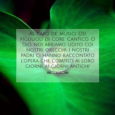 Salmi 44:1 RIV Immagine del Versetto della Bibbia
