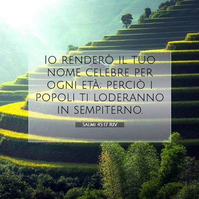 Salmi 45:17 Versetto della Bibbia Spiegato