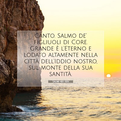 Salmi 48:1 RIV Immagine del Versetto della Bibbia
