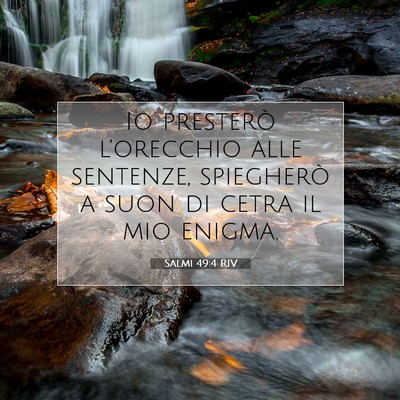 Salmi 49:4 Versetto della Bibbia Spiegato