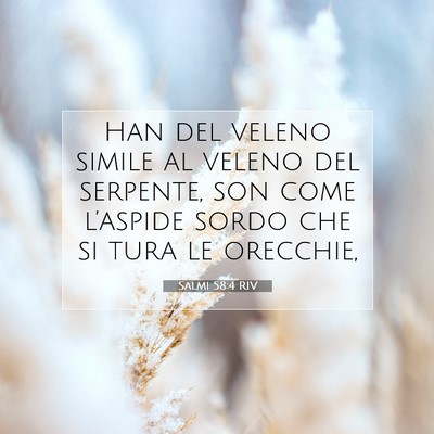 Salmi 58:4 Versetto della Bibbia Spiegato