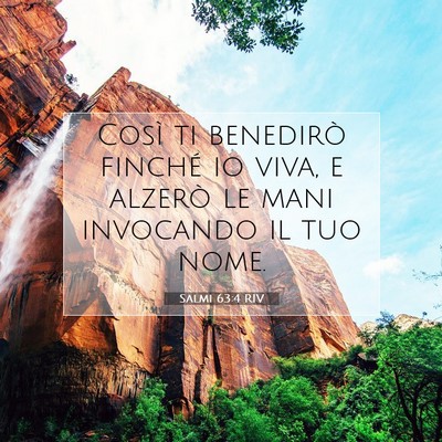 Salmi 63:4 RIV Immagine del Versetto della Bibbia