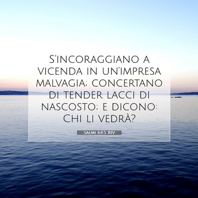 Salmi 64:5 RIV Immagine del Versetto della Bibbia