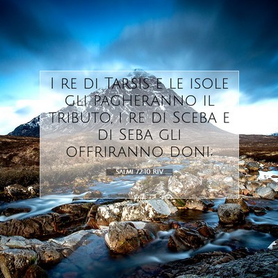 Salmi 72:10 RIV Immagine del Versetto della Bibbia