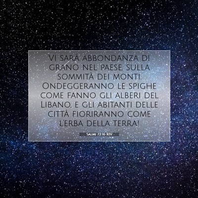 Salmi 72:16 RIV Immagine del Versetto della Bibbia