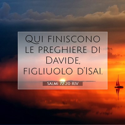Salmi 72:20 Versetto della Bibbia Spiegato