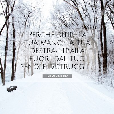 Salmi 74:11 Versetto della Bibbia Spiegato