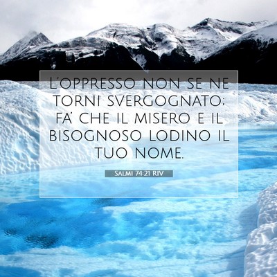 Salmi 74:21 Versetto della Bibbia Spiegato
