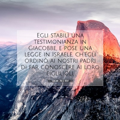 Salmi 78:5 Versetto della Bibbia Spiegato