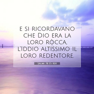 Salmi 78:35 Versetto della Bibbia Spiegato