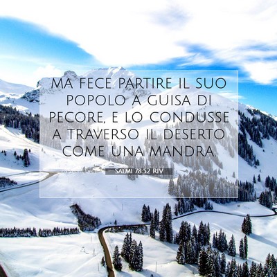 Salmi 78:52 RIV Immagine del Versetto della Bibbia