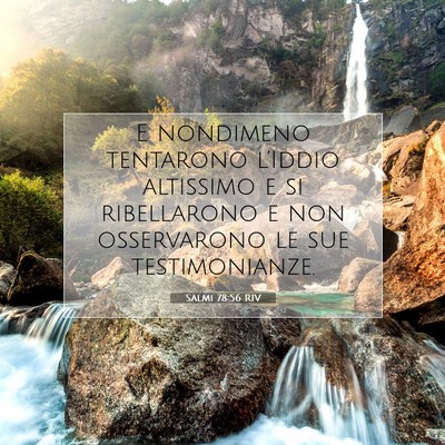 Salmi 78:56 Versetto della Bibbia Spiegato
