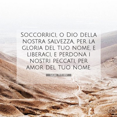 Salmi 79:9 RIV Immagine del Versetto della Bibbia
