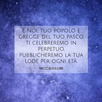 Salmi 79:13 RIV Immagine del Versetto della Bibbia