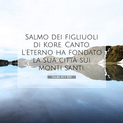 Salmi 87:1 RIV Immagine del Versetto della Bibbia