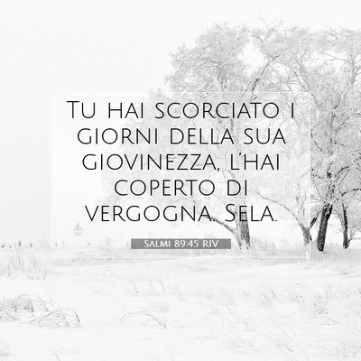 Salmi 89:45 Versetto della Bibbia Spiegato