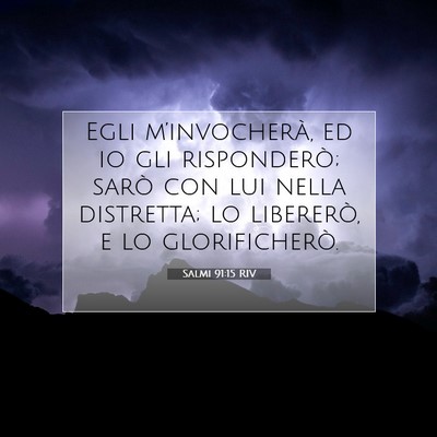 Salmi 91:15 RIV Immagine del Versetto della Bibbia