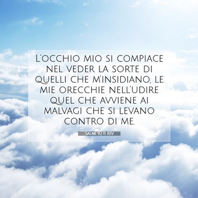 Salmi 92:11 Versetto della Bibbia Spiegato
