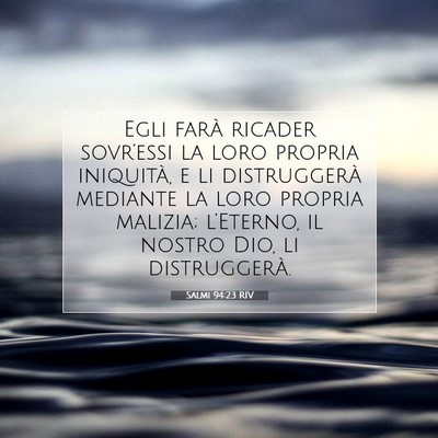 Salmi 94:23 RIV Immagine del Versetto della Bibbia