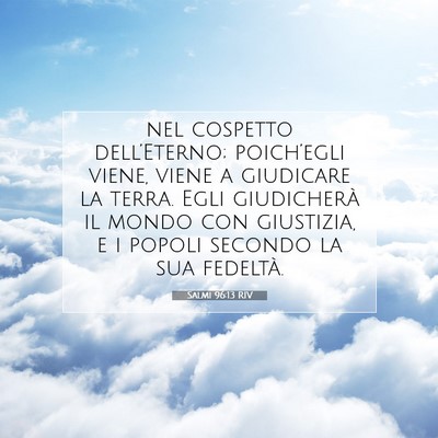 Salmi 96:13 RIV Immagine del Versetto della Bibbia