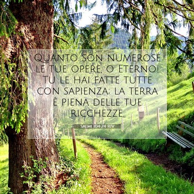 Salmi 104:24 RIV Immagine del Versetto della Bibbia