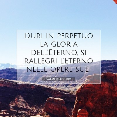Salmi 104:31 RIV Immagine del Versetto della Bibbia