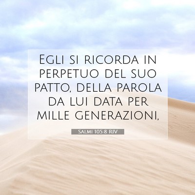 Salmi 105:8 RIV Immagine del Versetto della Bibbia