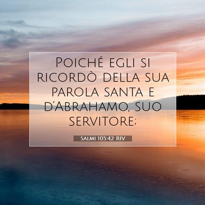 Salmi 105:42 Versetto della Bibbia Spiegato