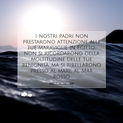 Salmi 106:7 Versetto della Bibbia Spiegato
