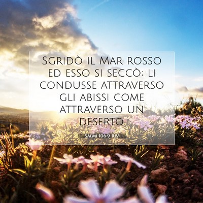 Salmi 106:9 RIV Immagine del Versetto della Bibbia