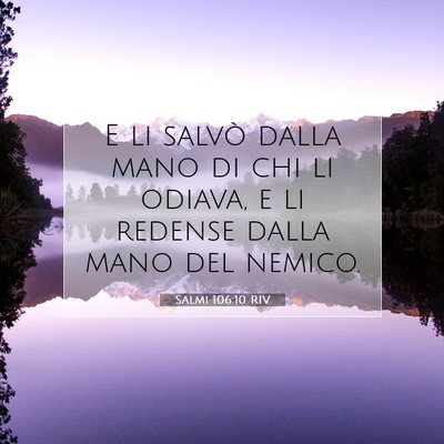 Salmi 106:10 Versetto della Bibbia Spiegato