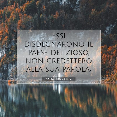 Salmi 106:24 Versetto della Bibbia Spiegato
