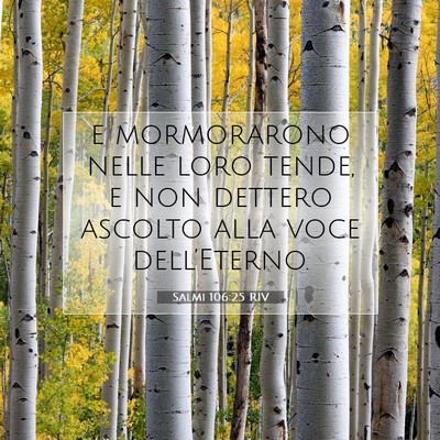 Salmi 106:25 Versetto della Bibbia Spiegato
