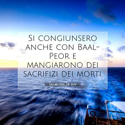 Salmi 106:28 RIV Immagine del Versetto della Bibbia