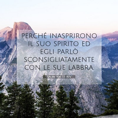 Salmi 106:33 Versetto della Bibbia Spiegato