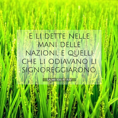 Salmi 106:41 RIV Immagine del Versetto della Bibbia