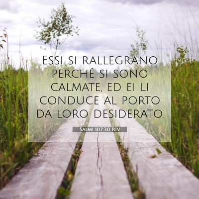 Salmi 107:30 Versetto della Bibbia Spiegato