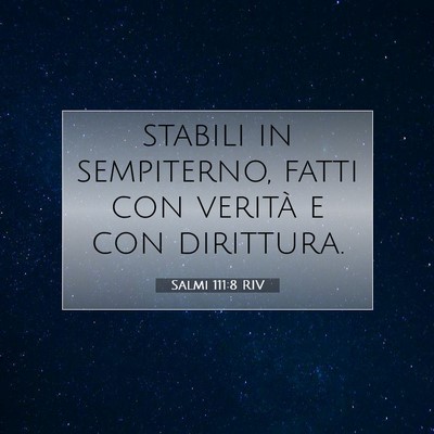 Salmi 111:8 Versetto della Bibbia Spiegato