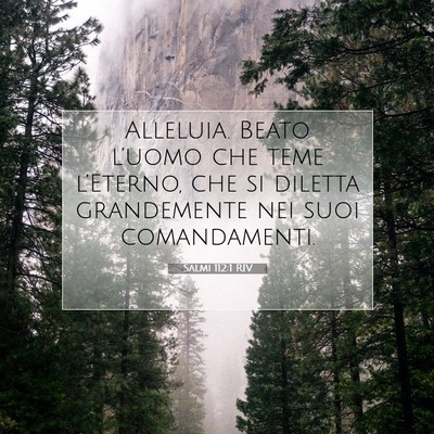 Salmi 112:1 RIV Immagine del Versetto della Bibbia