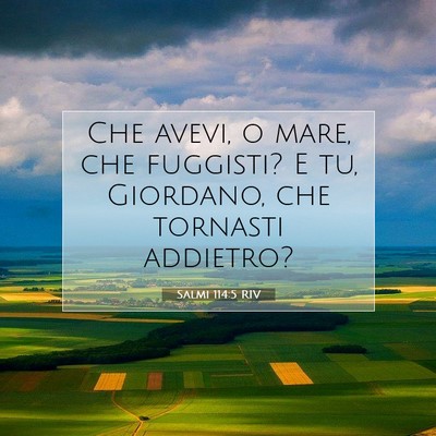 Salmi 114:5 Versetto della Bibbia Spiegato