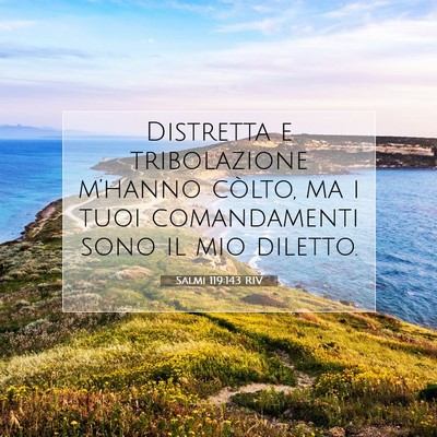 Salmi 119:143 RIV Immagine del Versetto della Bibbia