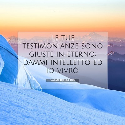 Salmi 119:144 Versetto della Bibbia Spiegato