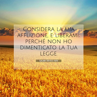 Salmi 119:153 Versetto della Bibbia Spiegato