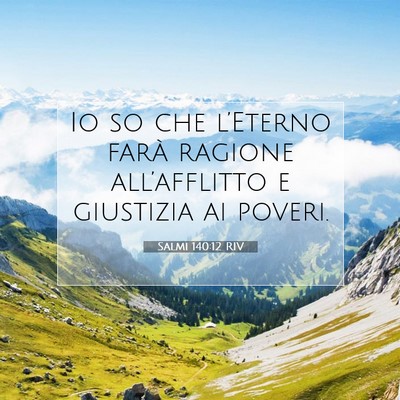 Salmi 140:12 RIV Immagine del Versetto della Bibbia