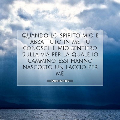 Salmi 142:3 RIV Immagine del Versetto della Bibbia