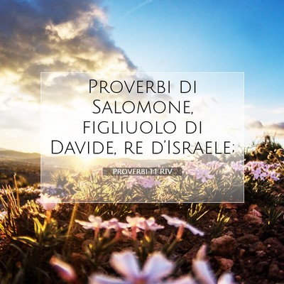 Proverbi 1:1 Versetto della Bibbia Spiegato
