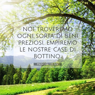 Proverbi 1:13 Versetto della Bibbia Spiegato