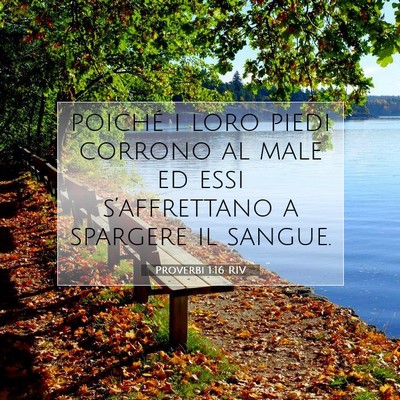 Proverbi 1:16 Versetto della Bibbia Spiegato